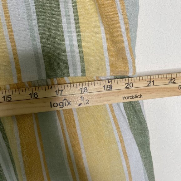 Croft & Barrow Linen Blend Dress Womens 1X  Yellow Striped Sleeveless Sundress - Picture 8 of 9